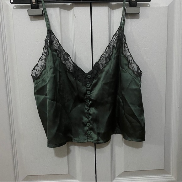 Urban outfitters emerald green slip tank - Picture 2 of 6